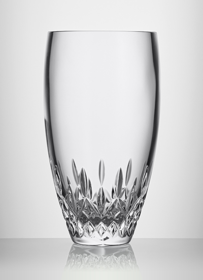 Waterford Crystal Lismore Essence Vase, 12 inch tall with a sleek shape and signature wedge cuts, perfect for floral displays or as a statement centerpiece
